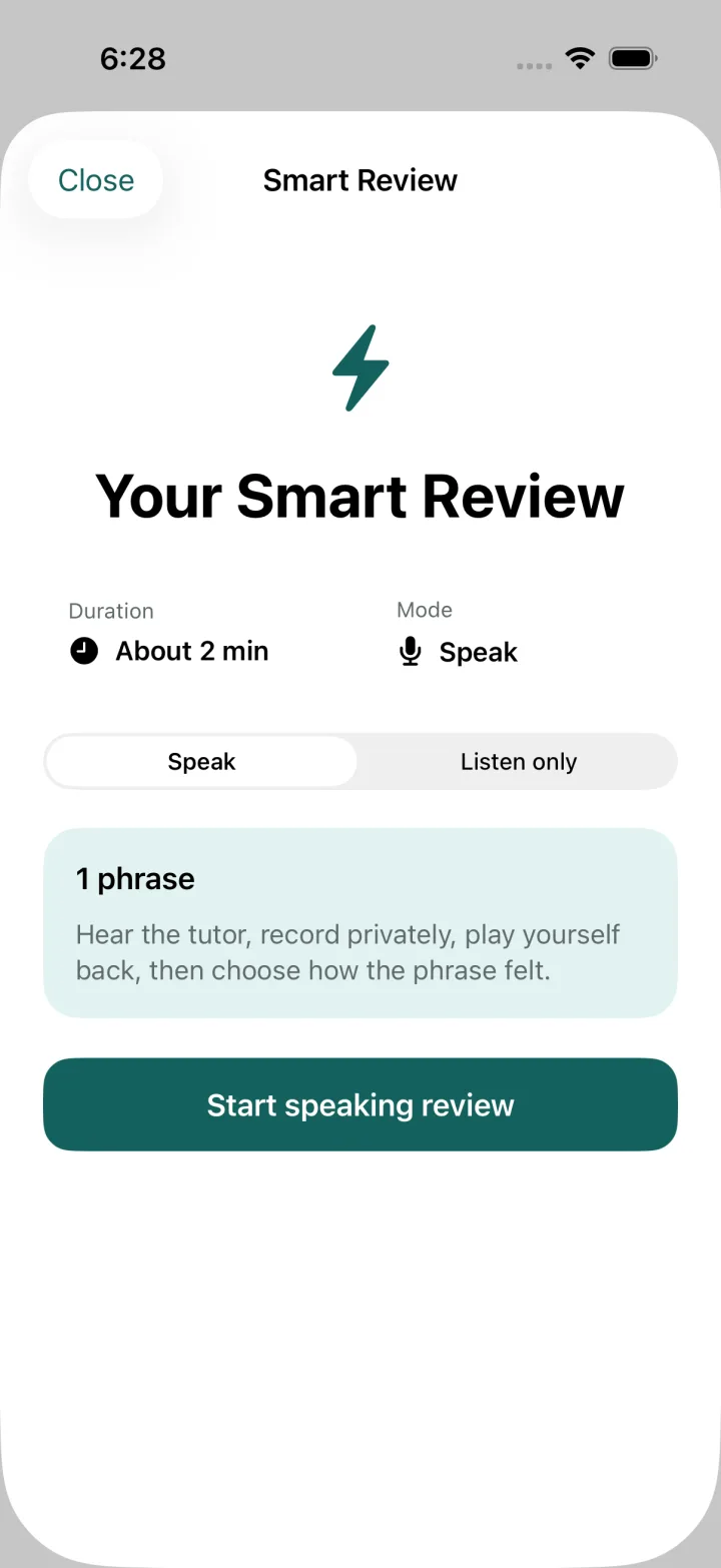 Sọfúnmi Smart Review prepared for a short speaking session